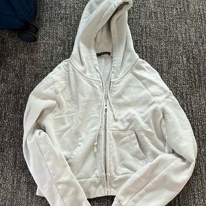 Brandy Melville cropped zip up hoodie